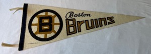 Boston Bruins Vintage 1970 Hockey Pennant
