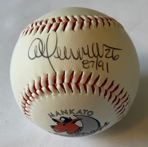 Al Newman Autographed Mankato Moondogs Baseball