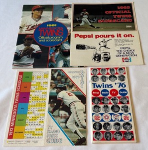 Minnesota Twins Misc Programs, Scorecard, Media Guides
