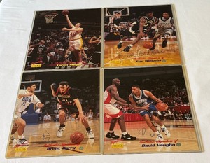 (4) Basketball Autographs Limited Edition Signature Rookies - Brent Barry, Williams, Meyer, Vaughn