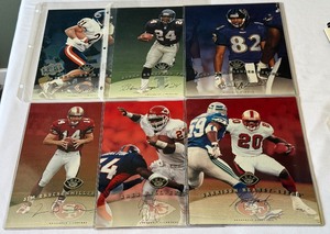 (6) 1997 Leaf Football Autographs - Hearst, Autry, Alexander, Hanspard, Hill, Druckenmiller