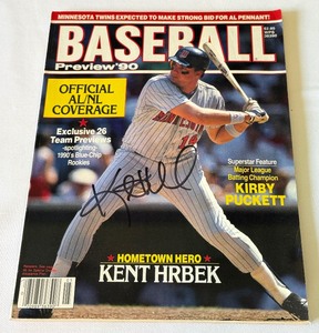 Kent Hrbek Autographed 1990 Baseball Preview