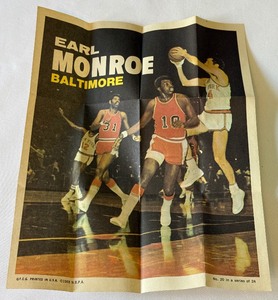 Earl Monroe 1968 Topps Vintage  Poster #6 Basketball