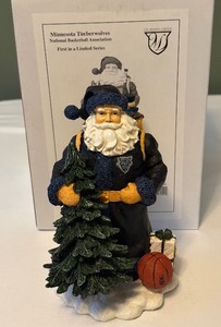 Minnesota Timberwolves Santa Clause Christmas Statue #1 - New in Box