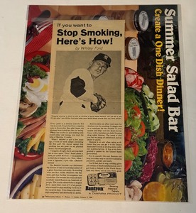 Vintage Baseball Smoking Advertisements from 1940 and 1966