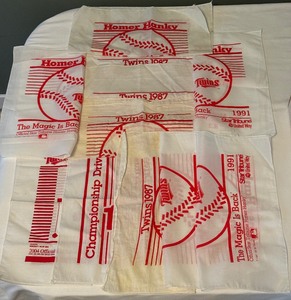 Large Lot of Homer Hankies From Multiple Years - Minnesota Twins