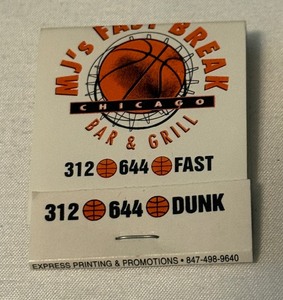 Michael Jordans Restaurant Match Book