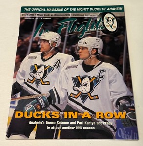 Minnesota Wild Innaugural NHL Game Program vs. Mighty Ducks October 6, 2000