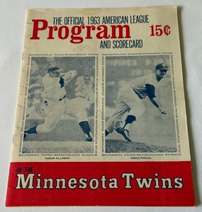 1962 Minnesota Twins Vintage Baseball Program and Scorecard