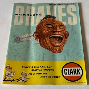 1962 Milwaukee Braves Vintage Baseball Scorecard