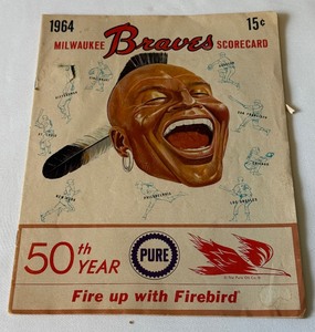 1964 Milwaukee Braves Vintage Baseball Scorecard