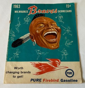 1963 Milwaukee Braves Vintage Baseball Scorecard