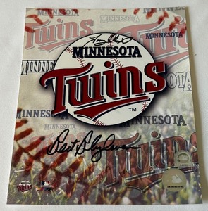 Tony Oliva and Bert Blyleven Autographs w MLB COA Minnesota Twins Baseball