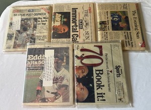 (5) Notable Sporting Event Newspapers - Michael Jordan, Cal Ripken Jr., Mark McGwire and More