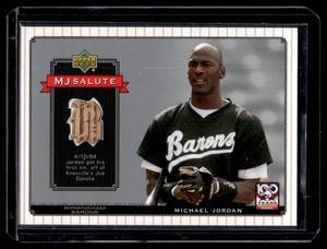 Michael Jordan Game Used Bat Relic 2001 Upper Deck MJ Salute #MJ-B3 Baseball Card