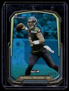 Russell Wilson 25 Die Cut Foil SSP 2013 Bowman #BDC-RWI Numbered 1325 Football Card