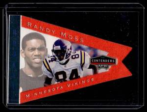 Randy Moss RC Orange Die Cut SP 1998 Contenders Playoff #55 Rookie Minnesota Vikings Football Card