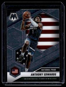Anthony Edwards RC 2020-21 Mosaic National Pride #252 Rookie Minnesota Timberwolves Basketrball Card