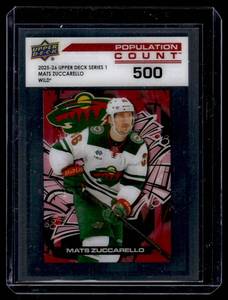 Mats Zuccarello 500 2025-26 Upper Deck Population Count 500 #PC-23 Minnesota Wild Hockey Card
