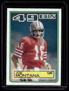 Joe Montana 1983 Topps #169 Vintage Football Card