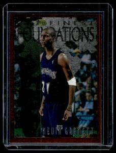 Kevin Garnett Finest 1997 Topps Foundations #205 Minnesota Timberwolves Basketball Card