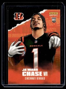 JaMarr Chase RC 4102 2021 Instant Illustration Series #IS-JC Rookie Football Card