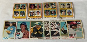 11 Card Star Lot - 1978 Topps Vintage Baseball Cards w Big Rookies - Molitor, Trammell, Whitaker, Morris, Mupht  Bench, Jackson, Winfield, and More