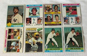 8 Card Star Lot - 1976 and 1977 Topps Vintage Baseball Cards w Munson, Carew, Schmidt, and More