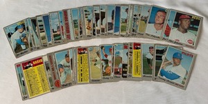 55 Card Lot 1970 Topps Vintage Baseball Cards, low grade