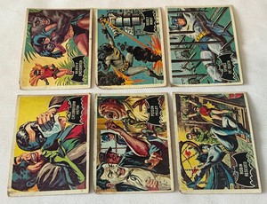 6 Vintage 1966 Batman Trading Cards