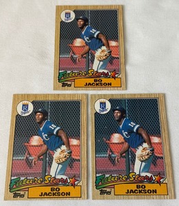 3 Card Bo Jackson Roookie Card Lot