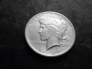 1921 Peace Silver Dollar High Relief. Key Coin.