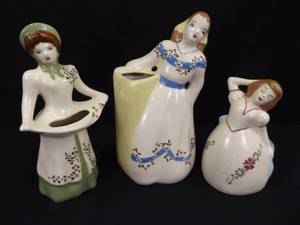 Lot of 3 Vintage Weill Ware Figural Planters