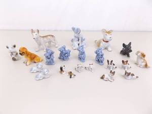 Lot of Vintage Miniature Porcelain Dog Figurines