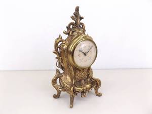 Vintage WORKING Victorian French Gilt Mantle Clock