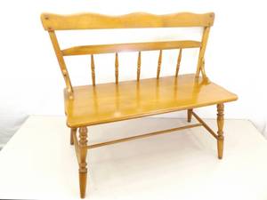 Solid Maple 2 Person Hallway Bench