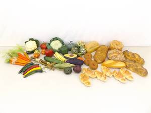 Large Lot of Prop Vegetables and Prop Breads&nbsp