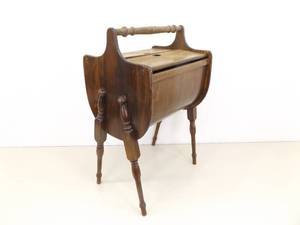 Vintage Wood Sewing Floor Caddy