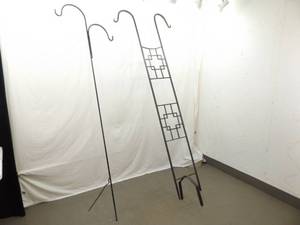 Achla Designs 83.5 (90 total) Double Pole Plant Trellis and Another Iron 69 (83 Total) One&nbsp