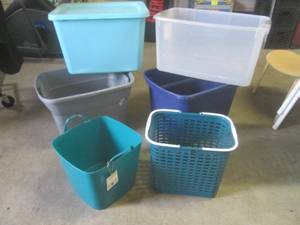 (EW4) 4 Totes 1 with Lid and 2 Othe...