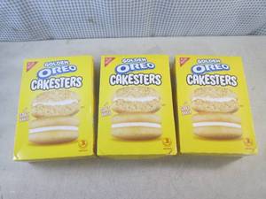 (B-3) 3 Boxes of Golden Oreo Cakest...
