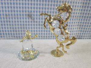 (CNTR) 2 Austrian Crystal 24K Gold ...