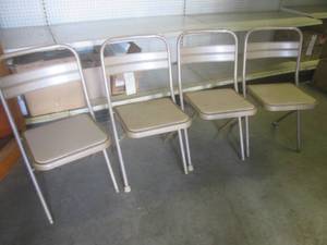(EW1) Set of 4 Vintage Metal Foldin...