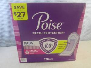 (G-1) Box of 128 Poise Fresh Protec...