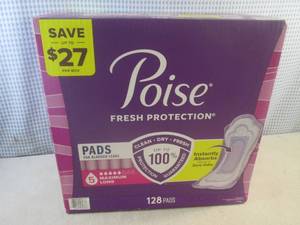 (G-1) Box of 128 Poise Fresh Protec...