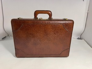 Vintage Airway Presto Combination Lock Leather Attache Briefcase