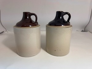 Lot of (2) Antique Brown Jug Crocks - Unbranded