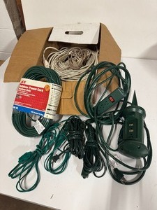 Green & White Extension Cords