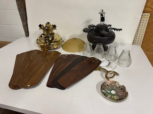 Lot of (2) Complete Ceiling Fans