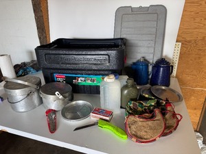 Lot of Camping Essentials